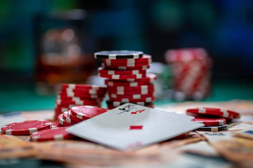 Blackjack Surrender fichas e cartas 